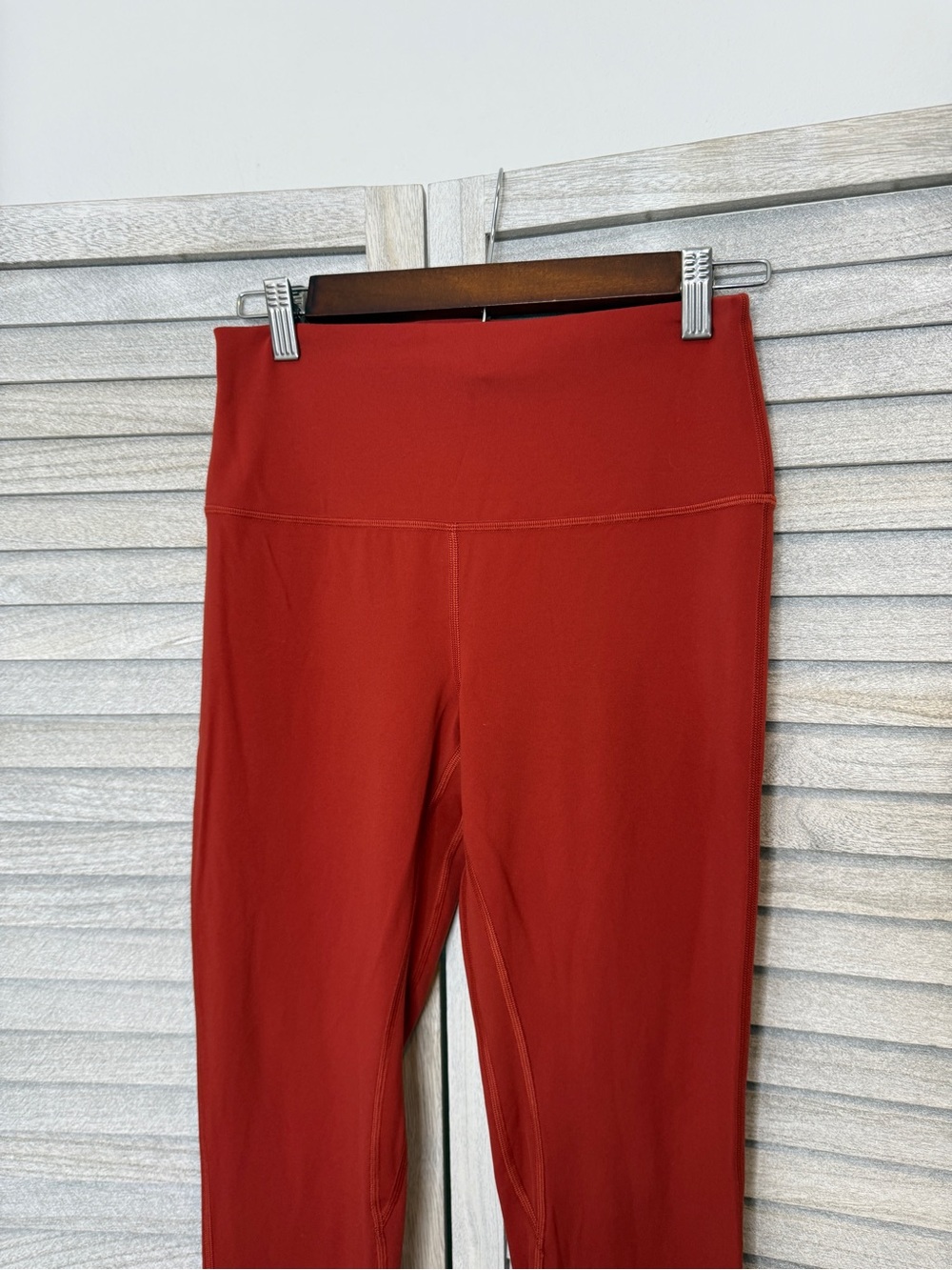 Lululemon Groove Super High Rise Flared Pant Nulu Red Rust Women’s Size 8 - Picture 3 of 9